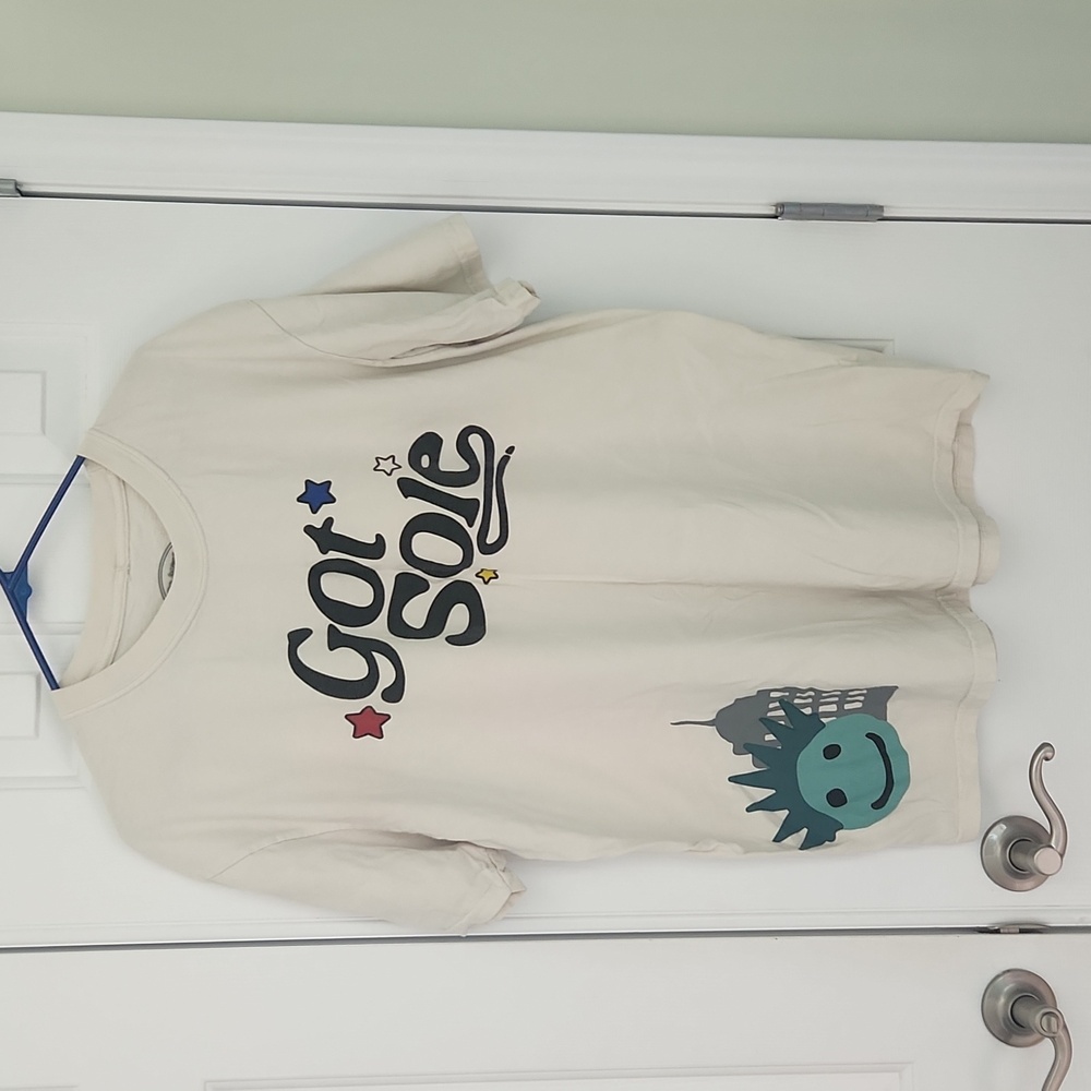 Mens Cotton XL Got Sole NY Tshirt Creme/Tan color